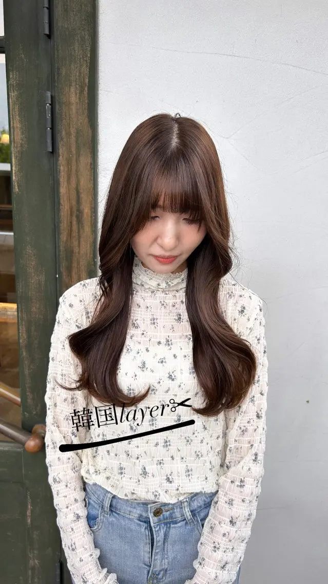 【ミニモ限定】💎カット&オーダーメイドトリートメント¥6600​〜​🦋/お顔周りレイヤー/韓国ヘアの写真