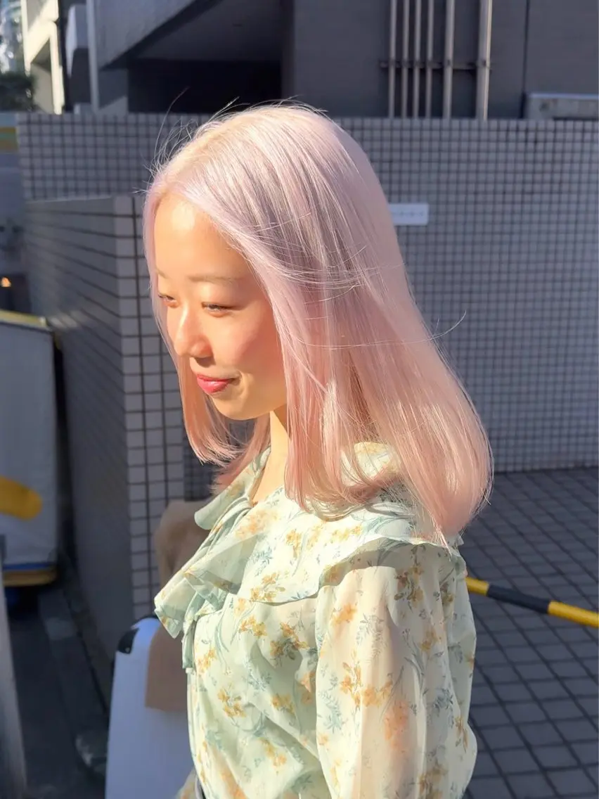 ロング カラー アッシュ ベージュカラー ブリーチ ブロンド ブラウンカラー カット ヘアカラー トリートメント ブリーチ ハイトーン 特化🌈フジタハルキのヘアスタイル