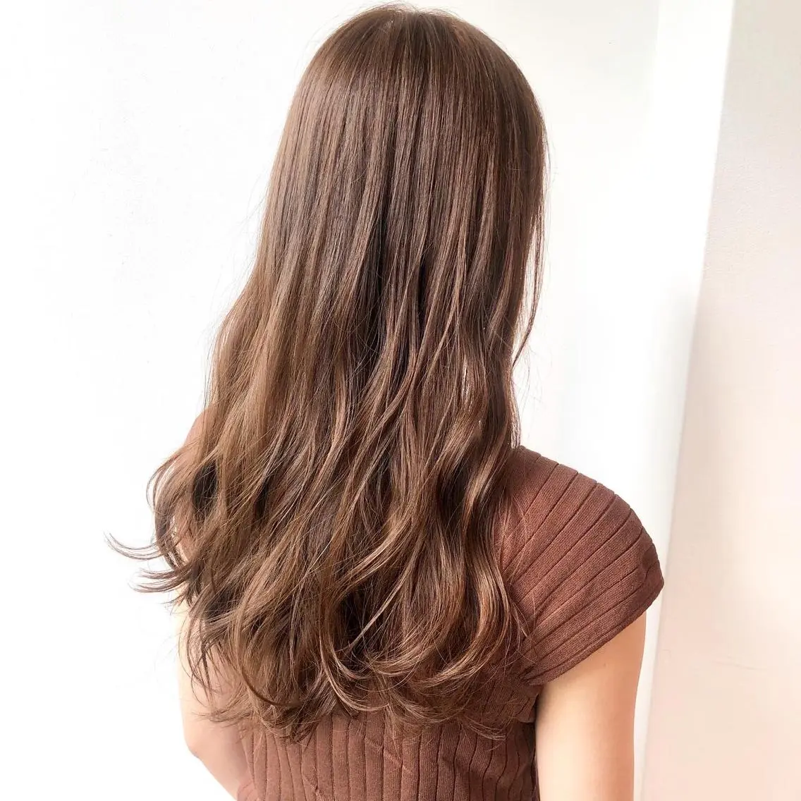 ロング カラー ブリーチ ブリーチなしカラー カット ヘアカラー トリートメント 💖ブリーチなし透明 感💖ASAHIのヘアスタイル