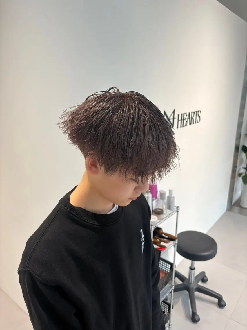 ショート メンズ カット 顔まわりレイヤー 🎀🇰🇷カナヤのヘアスタイル