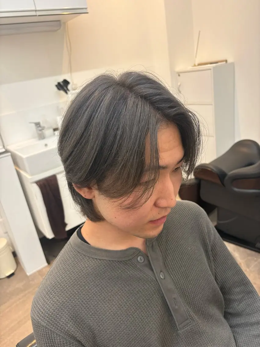 ショート カラー グレージュ メンズパーマ×カラー ×新宿　　裕世のヘアスタイル