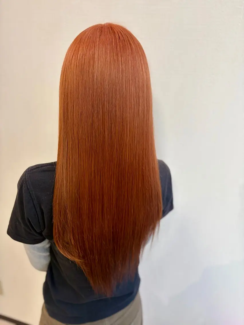 カラー オレンジ ヘアカラー 杉森 蘭琉のヘアスタイル