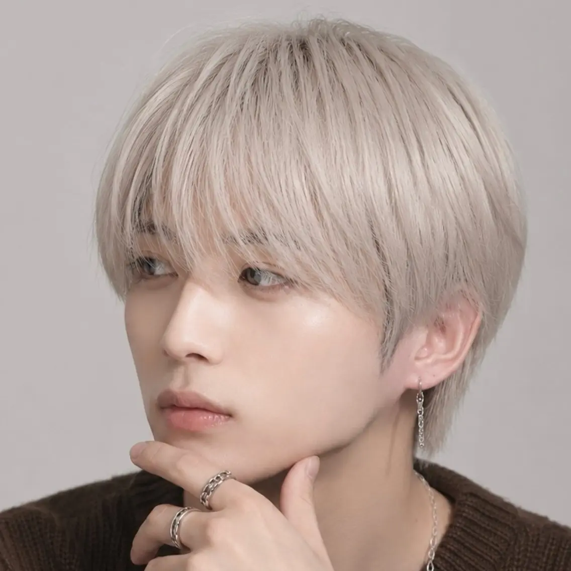 カラー メンズ メンズブリーチ ベージュカラー ブリーチ ホワイトベージュ カット ヘアカラー メンズ特化カットパー マカラー坂田柊のヘアスタイル