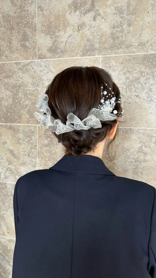 ヘアアレンジ ボブ seri💜艶カラー 💖ヘアアレンジのヘアスタイル