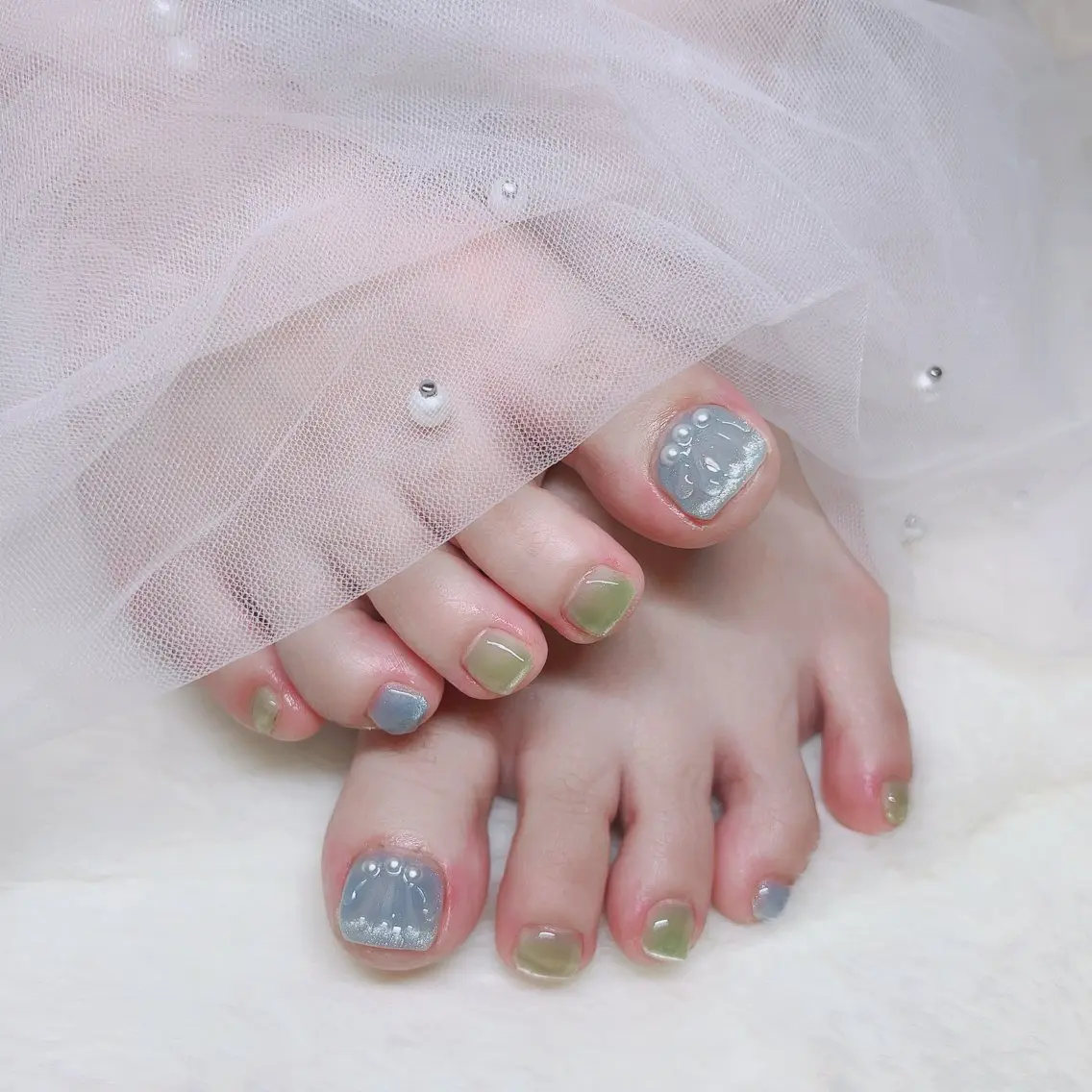 ネイル フレンチネイル マグネットネイル マグネットフレンチ Nail salon Magのネイルデザイン