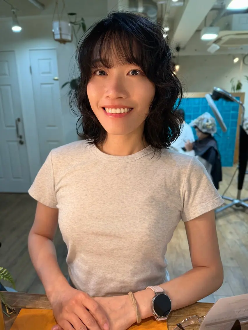 ミディアム パーマ カット パーマ YUKI 新宿カット パーマ/カラーのヘアスタイル