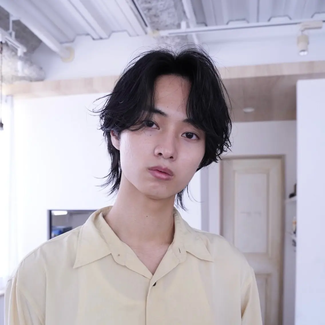 メンズセンターパート毛流れパーマ🪄(スタイリストカット付き) 再来様5000円の写真