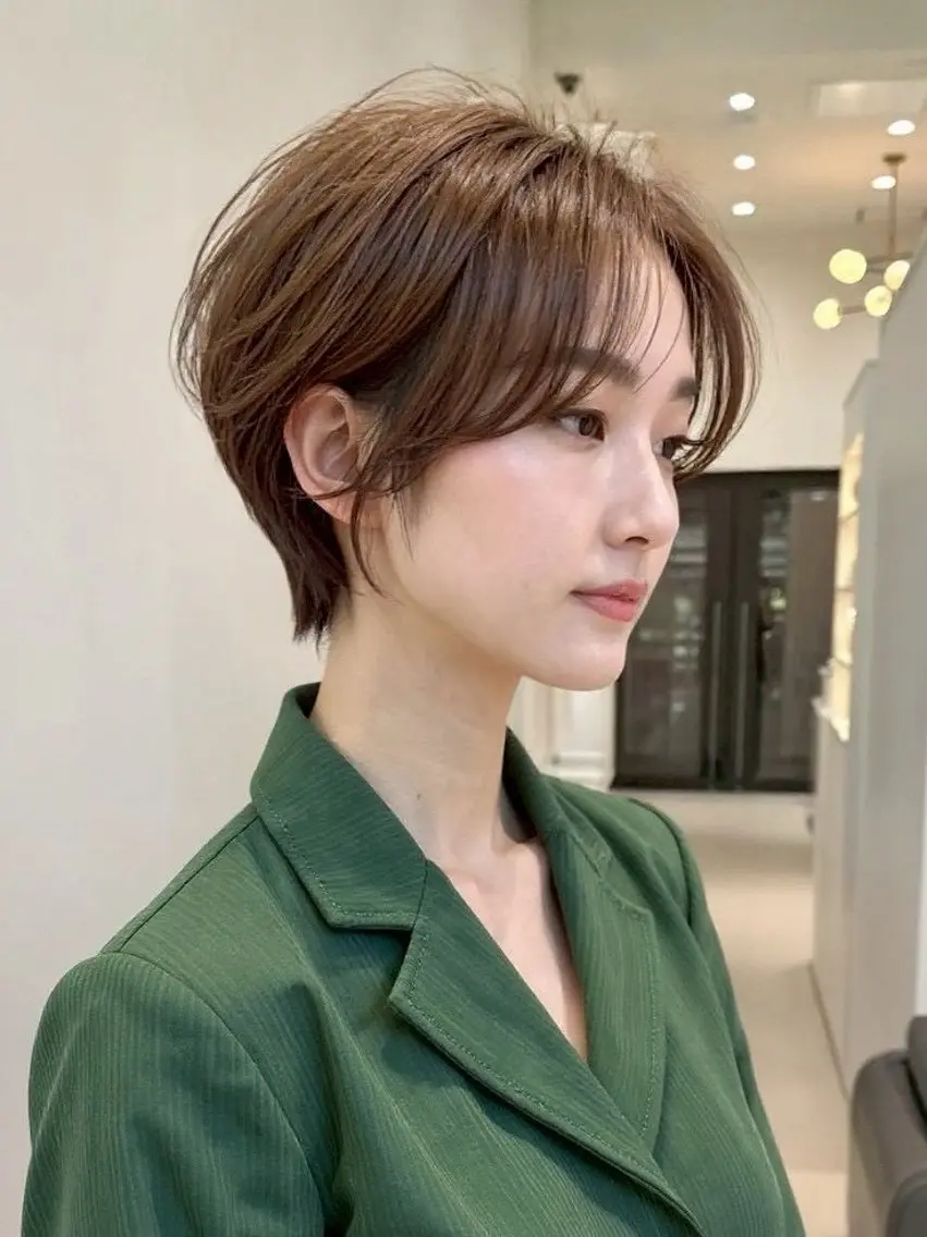 ショート カット ヘアカラー トリートメント 佐藤優晟/カラー/ 癖毛ショート/表参道のヘアスタイル