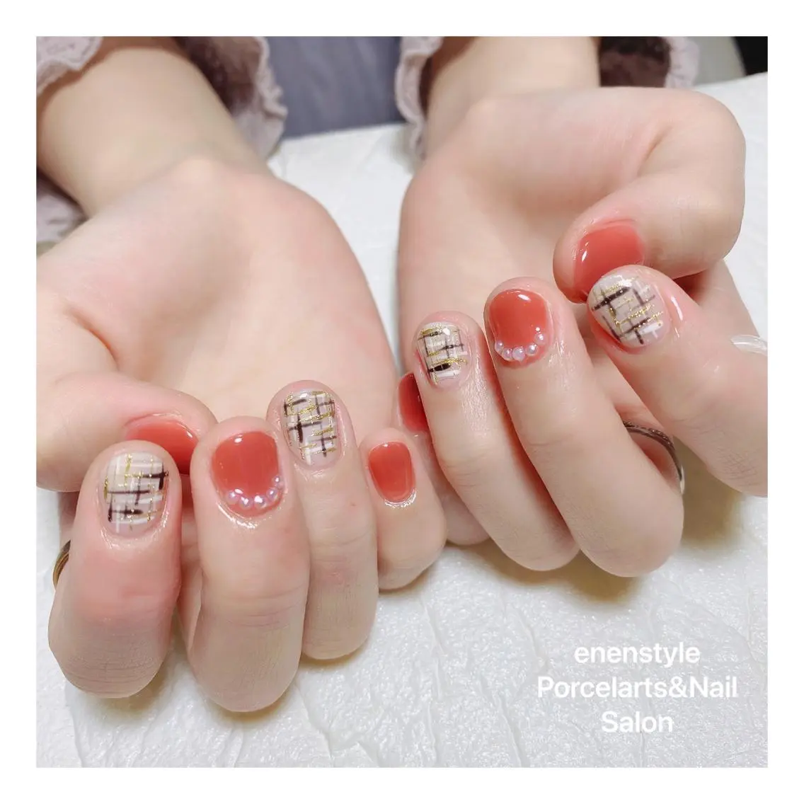 ショート ネイル ハンドネイル 🐾enen style 🐾のネイルデザイン
