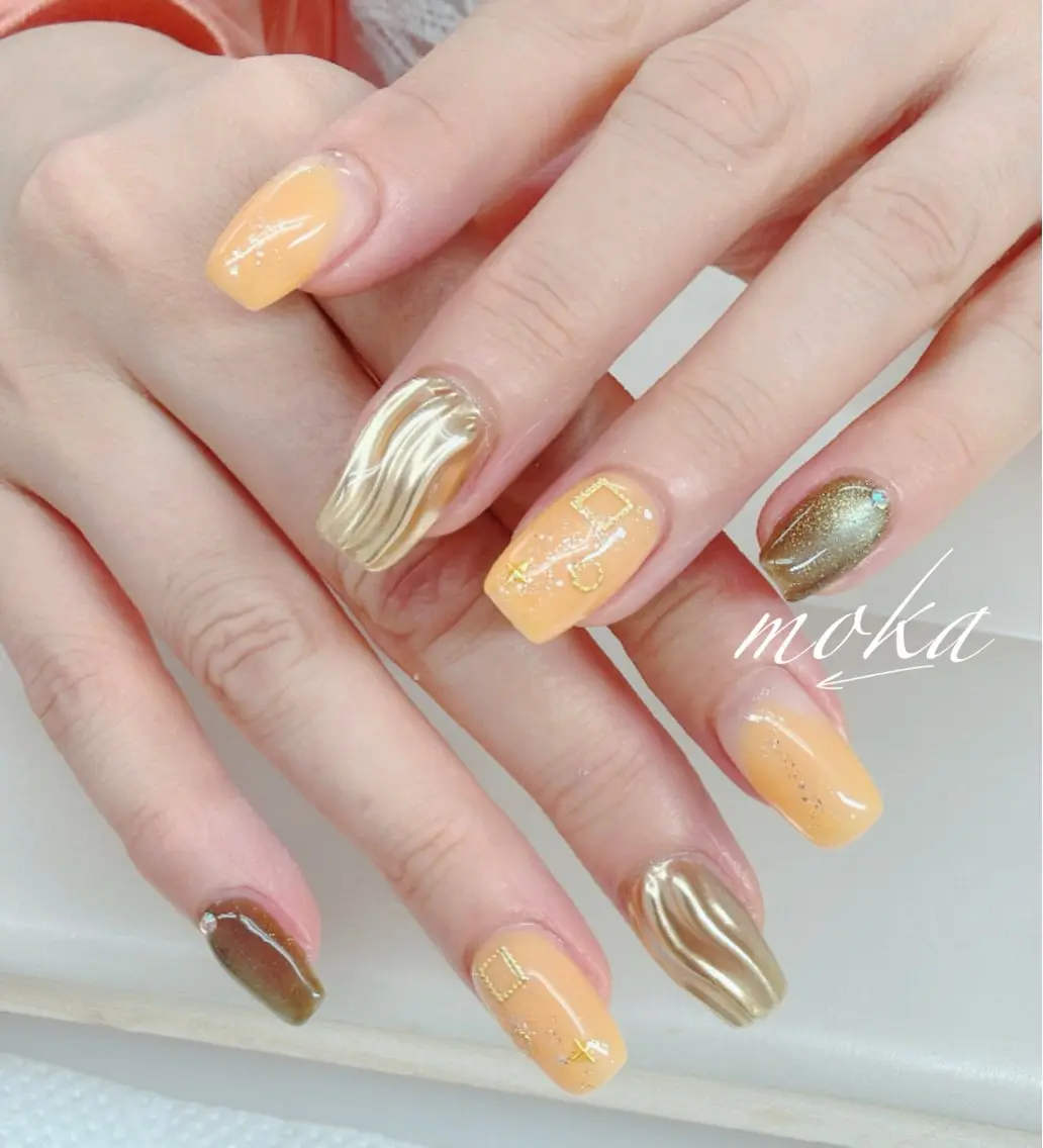 ネイル ハンドネイル ハンドケア 胡蝶蘭レディースサロ ンNailMOKAのネイルデザイン