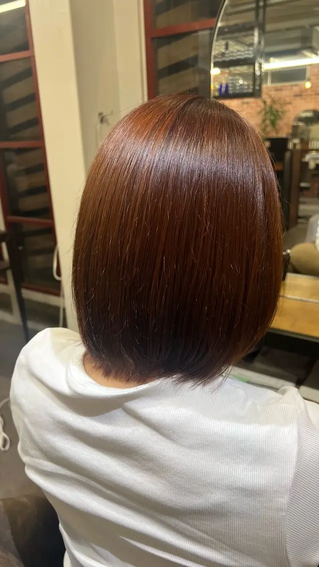 ミディアム カラー ブラウンカラー オレンジ オレンジブラウン Rico /透明感カラー💎のヘアスタイル