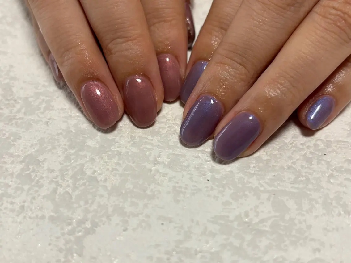 ネイル オーロラネイル フットネイル フレンチネイル ジェルネイル 韓国ネイル ハンドネイル kiki nail &brow二子玉川のネイルデザイン