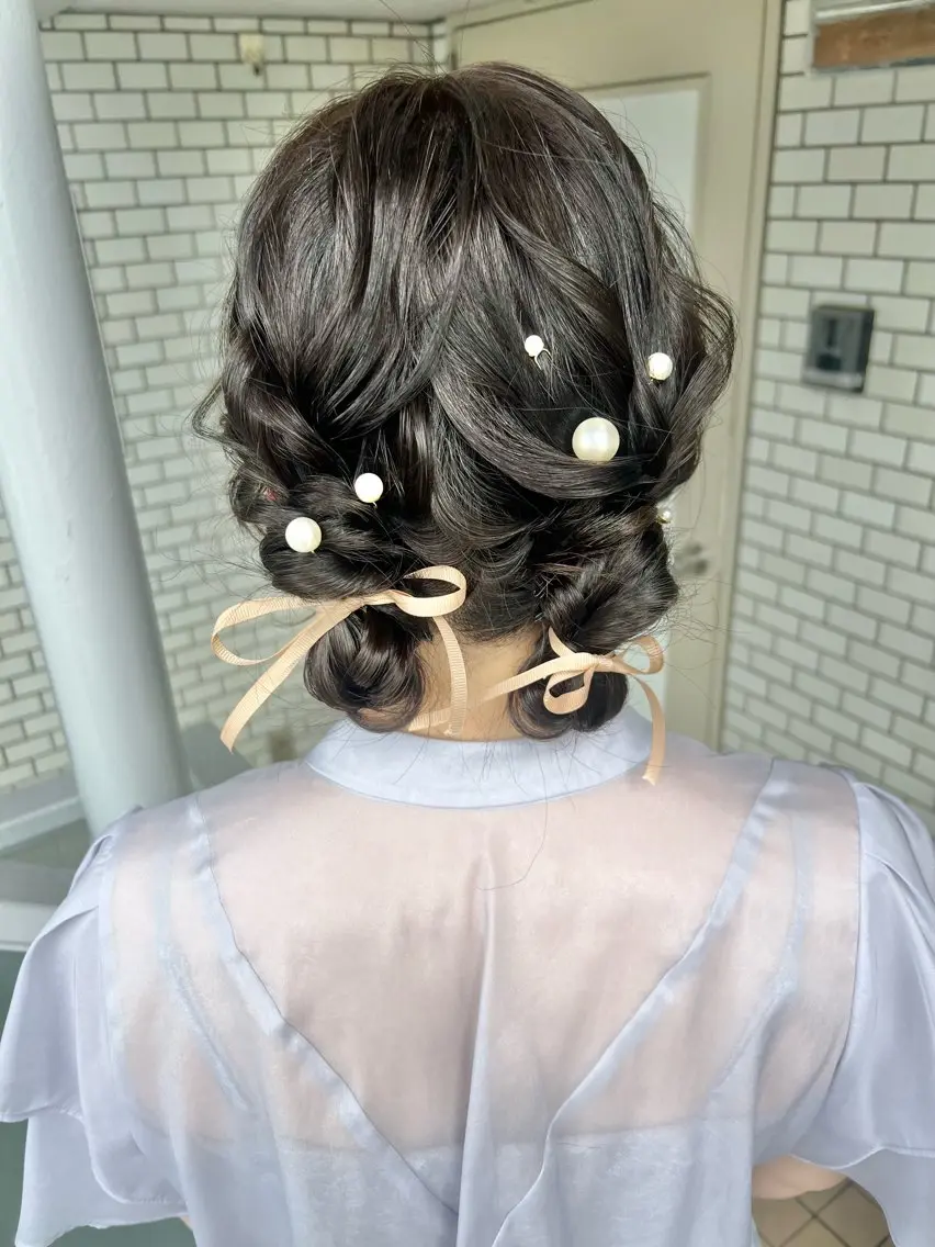 ヘアアレンジ ヘアセット 大人可愛いヘアメイク 💋🧚♀️しずかのヘアスタイル
