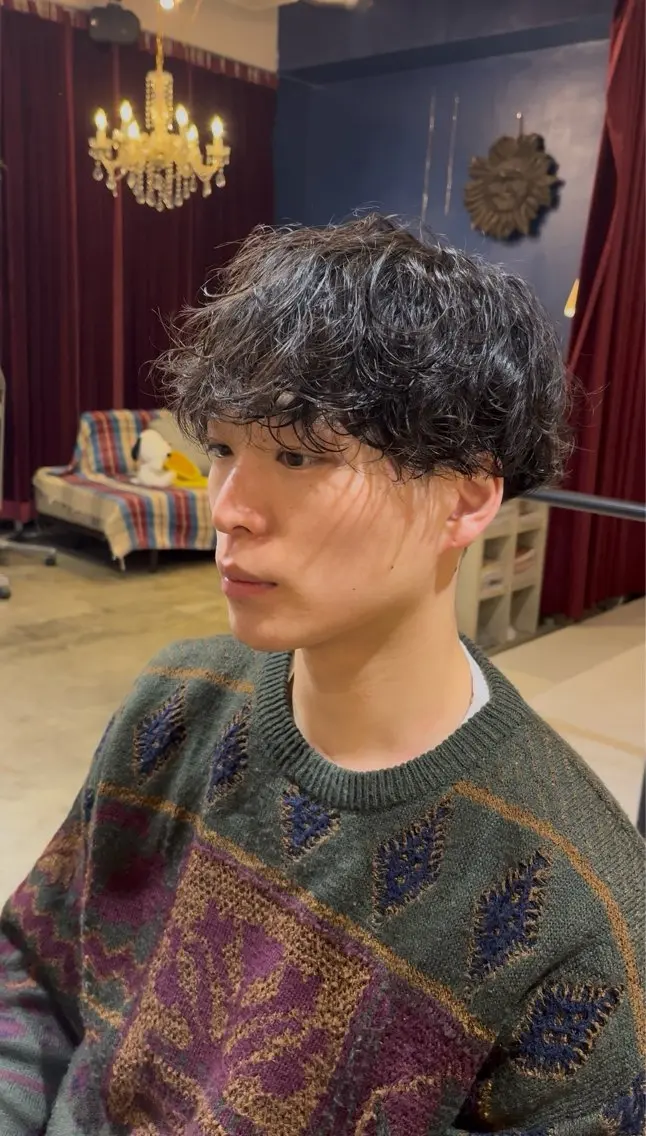 緩めパーマで大人オシャレに‼️メンズカットパーマ！の写真