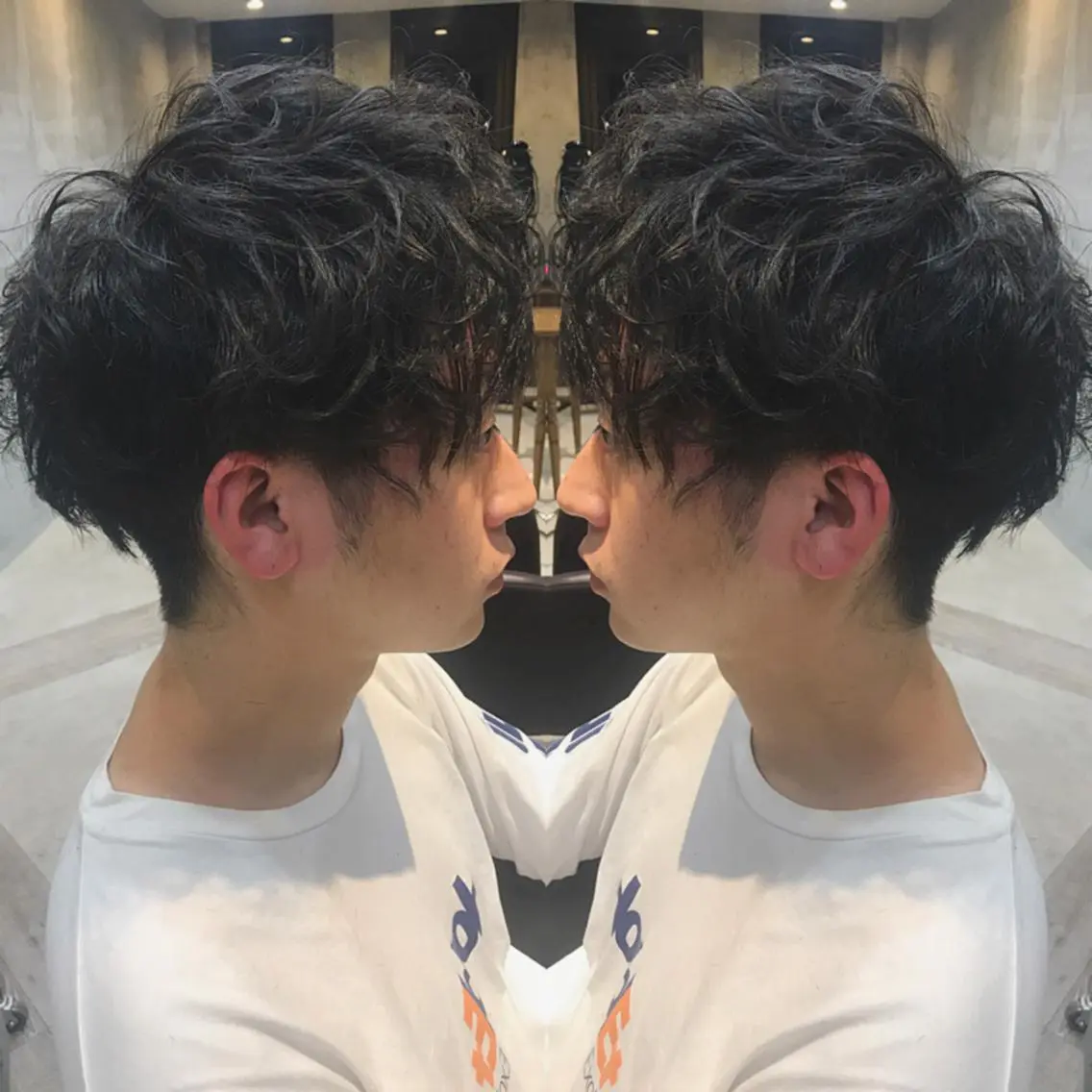 ショート パーマ メンズ 重政 和樹のヘアスタイル