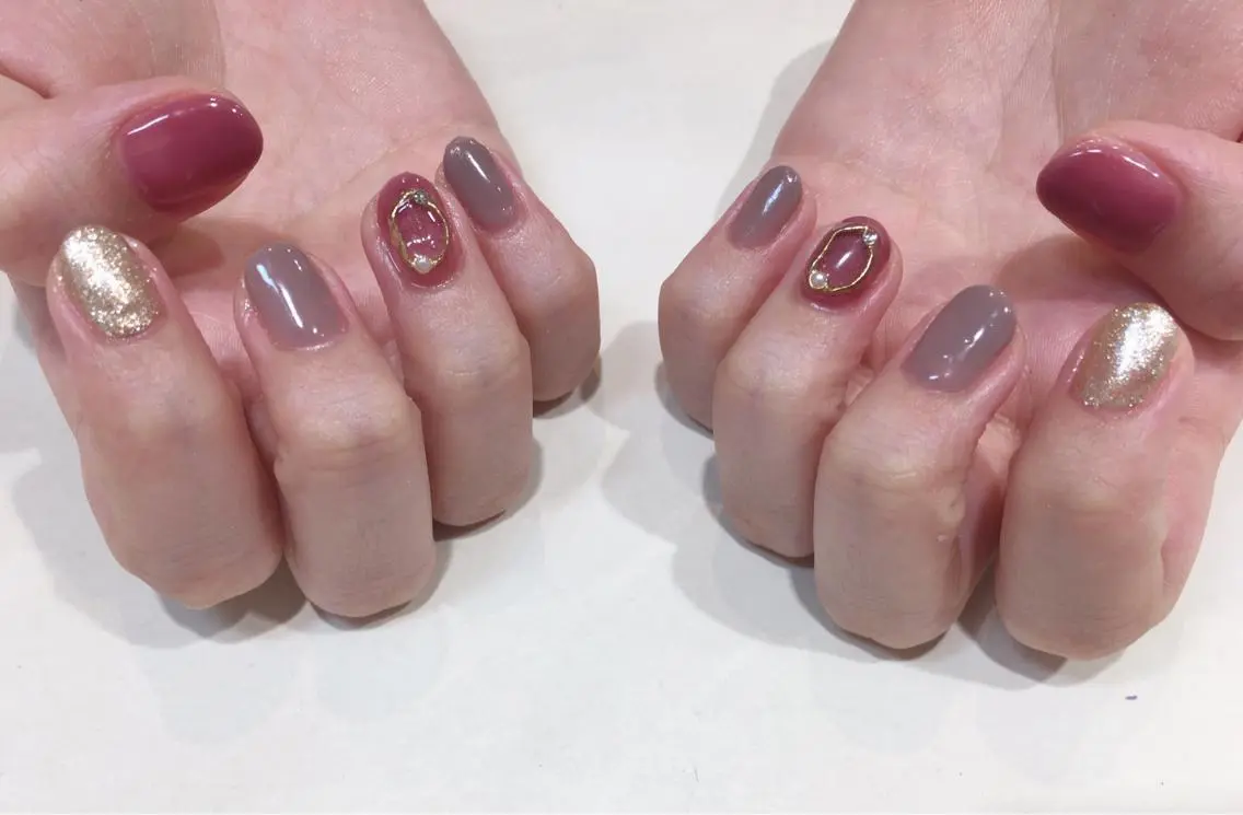 ネイル ピンク JurerEye☆ Marikoのネイルデザイン