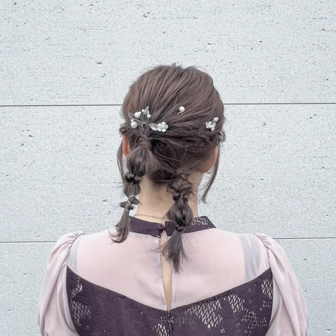 ミディアム ヘアアレンジ 山口 玖瑠美のヘアスタイル