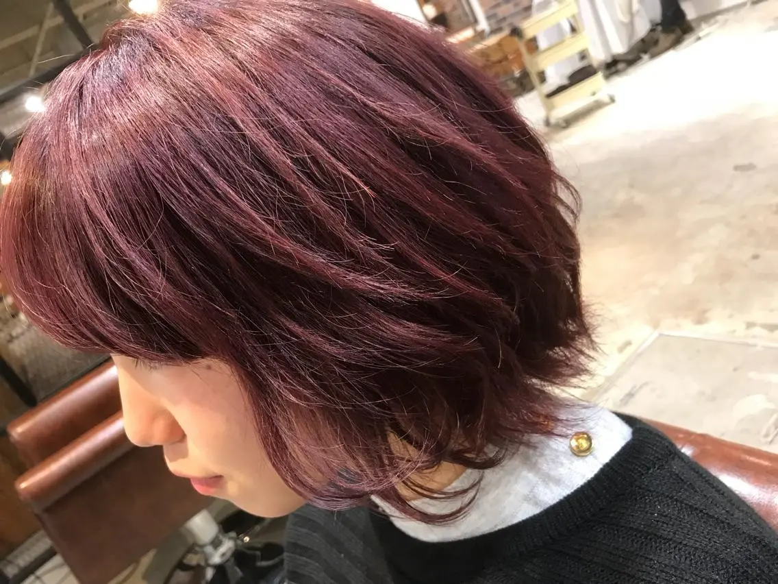 ショート カラー ブリーチ ラベンダーカラー ラベンダーピンク ピンクカラー 竹嶌 健吾のヘアスタイル