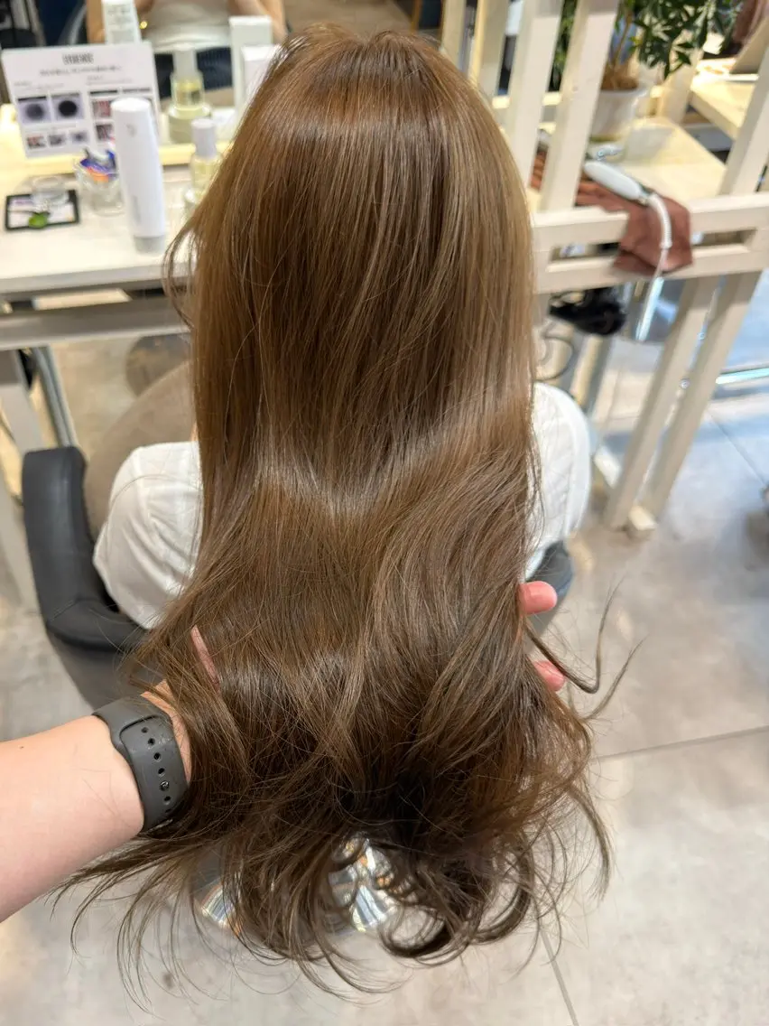セミロング カット ヘアカラー 恵比寿韓国レイヤー× 艶透明感カラー大場のヘアスタイル