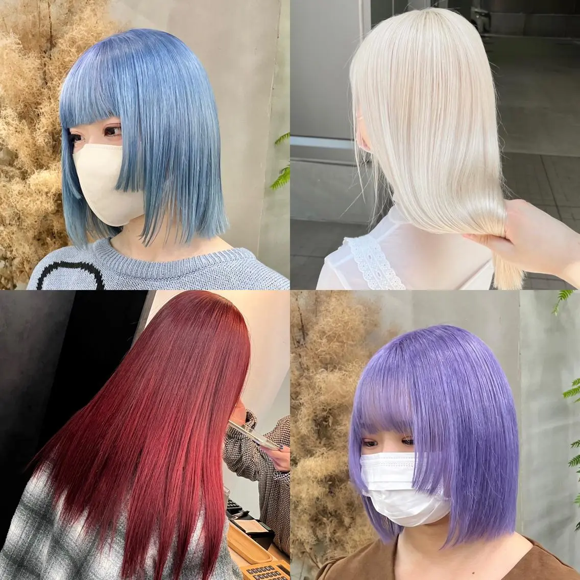 セミロング カラー ヘアカラー イツク ⚡️ ルーツ/ハイトーンのヘアスタイル