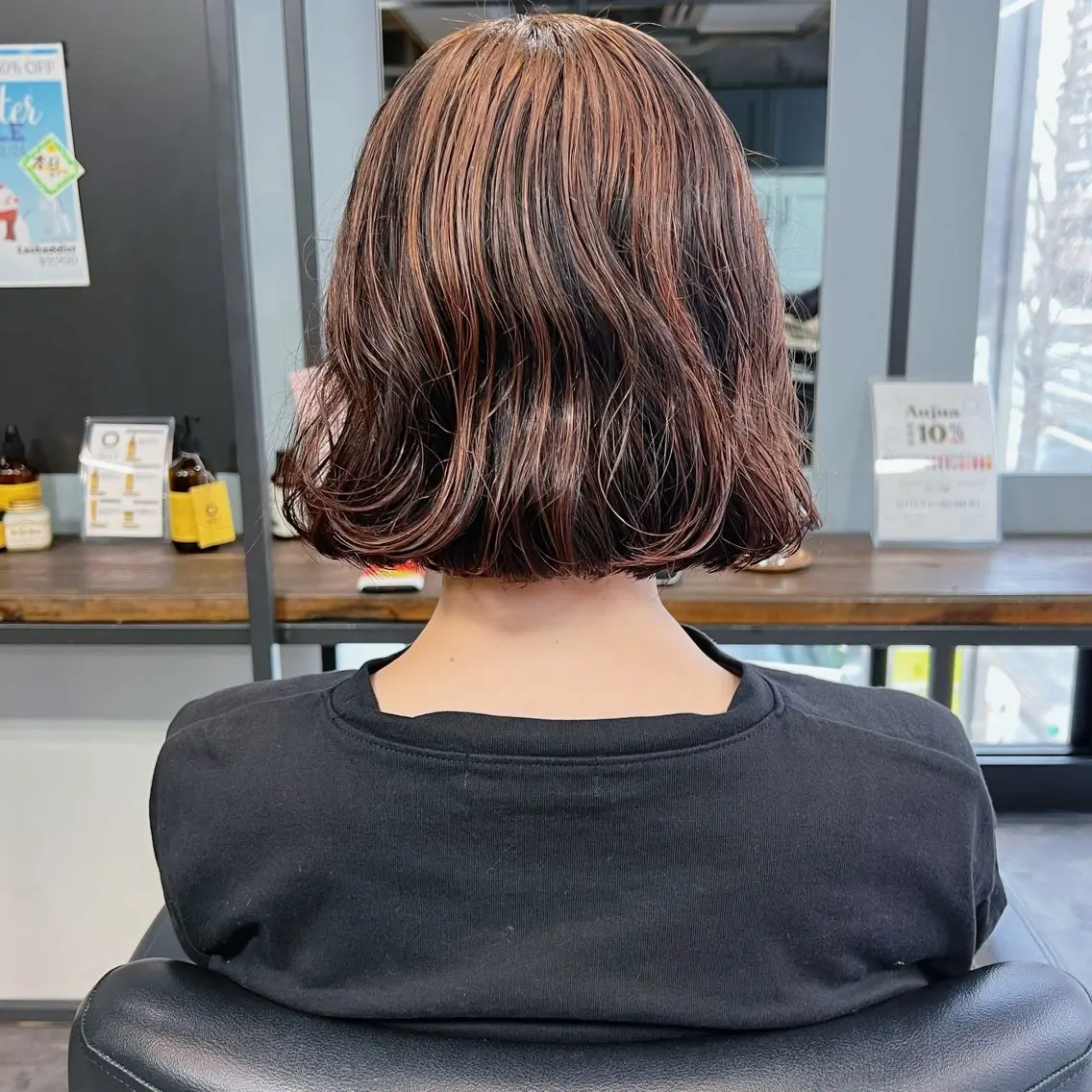 セミロング カラー 💘札幌クロスパーマ 髪質改善💘rinaのヘアスタイル