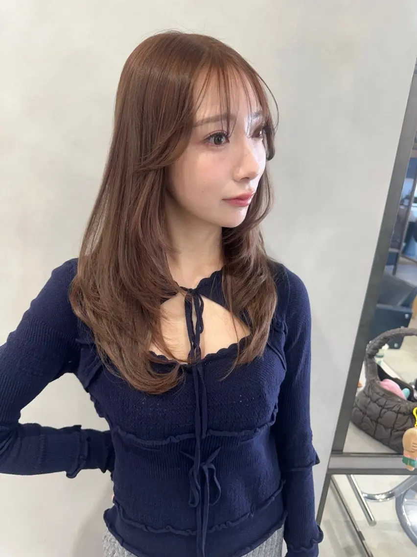 ロング カット ヘアカラー トリートメント 🎀韓国/髪質改善 長野美和🎀のヘアスタイル