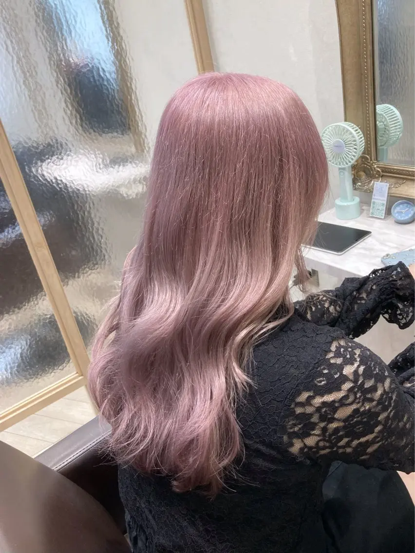 ロング カラー ブリーチ 菅村 緋莉🎀ガーリーヘアのヘアスタイル