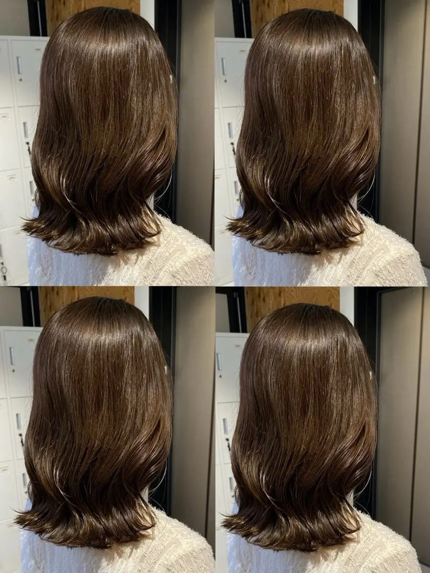 ミディアム カラー カット トリートメント fier_umeda 梨花 rifaのヘアスタイル