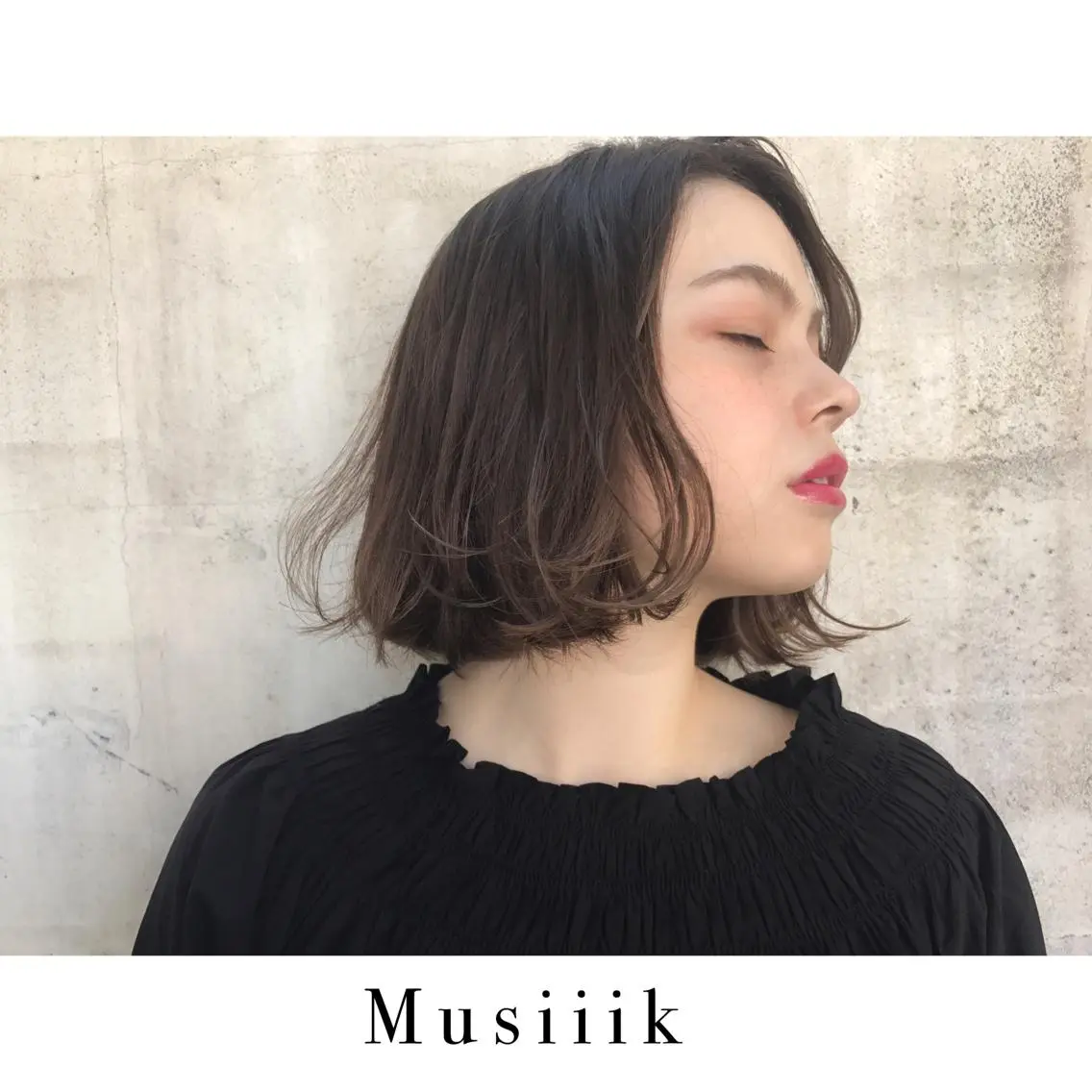 ミディアム パーマ ミディアムパーマ ボブ ストレートパーマ Musiiik hairのヘアスタイル