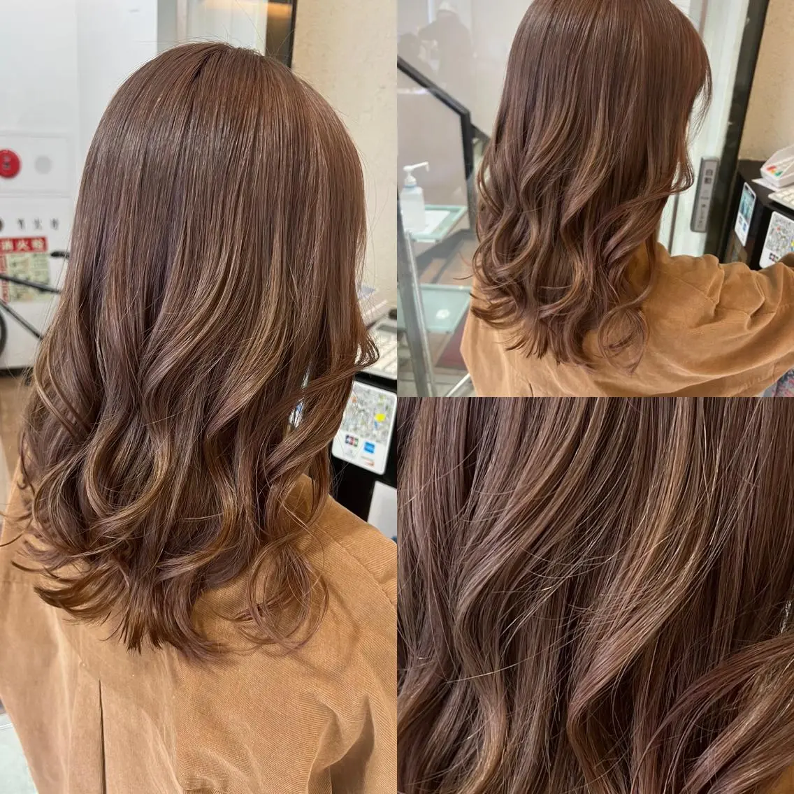 セミロング カラー エクステ＆艶カラー 🎀YURINA🎀のヘアスタイル