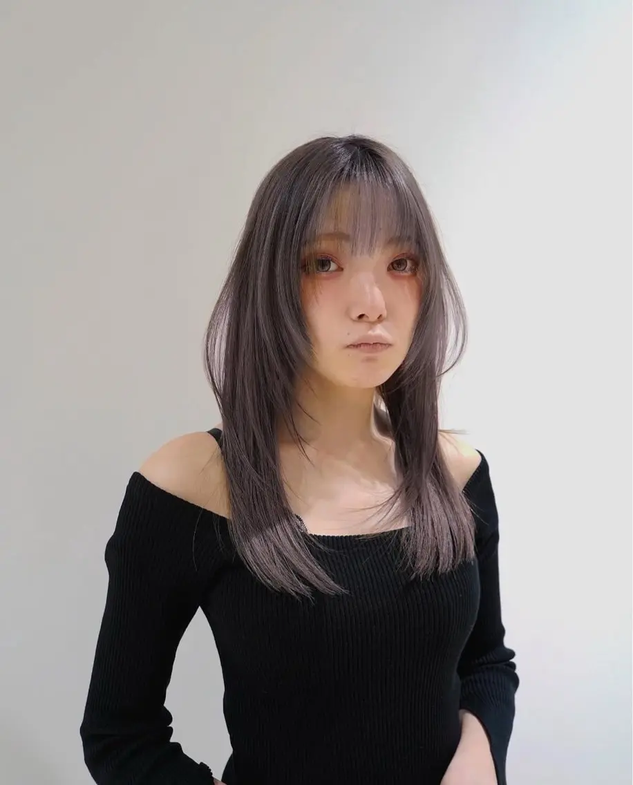ミディアム カラー 透明感カラー レイヤーカット E難波店 代表 Koheiのヘアスタイル