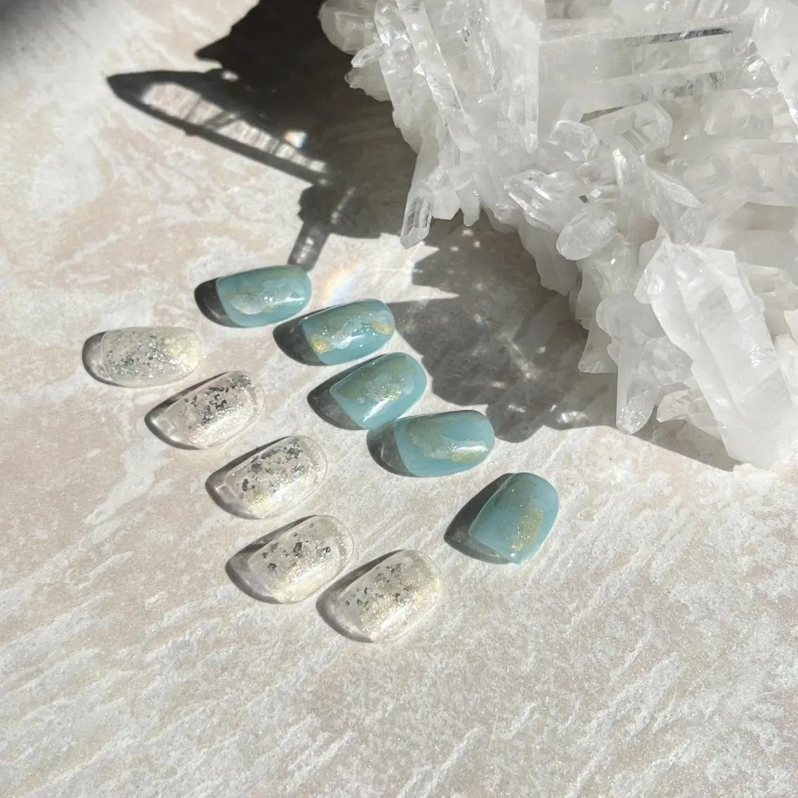 ネイル オーロラネイル ジェルネイル ラメ(グリッター) マグネットネイル ニュアンスネイル gemickle nailのネイルデザイン