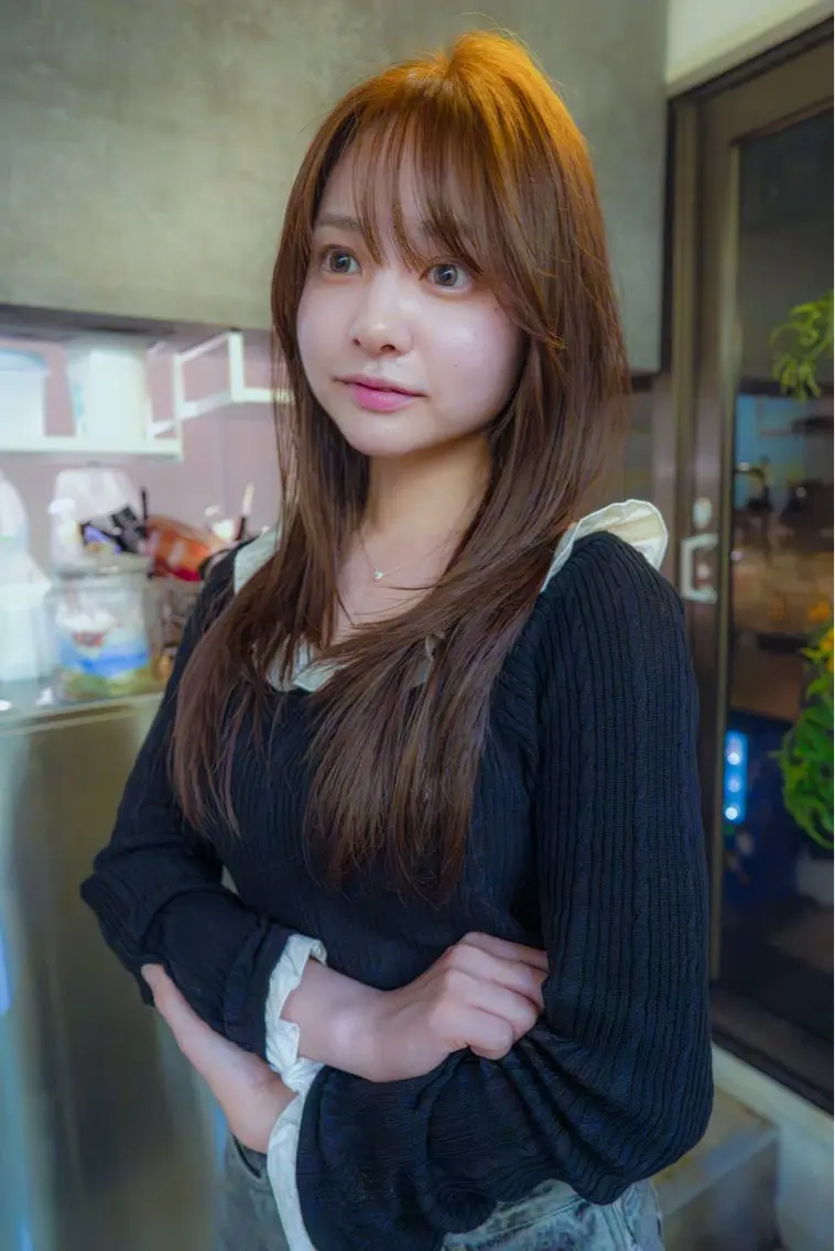 セミロング カット ヘアカラー レイヤーカット🫧 木村陽輝のヘアスタイル