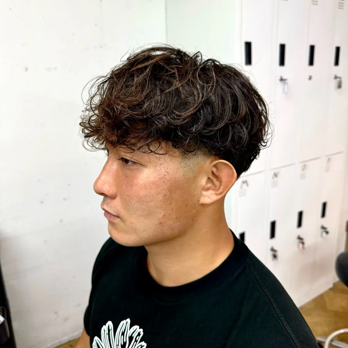 ミディアム パーマ メンズ カット パーマ 立川メンズ特化/ パーマ職人/氣田瞬介のヘアスタイル