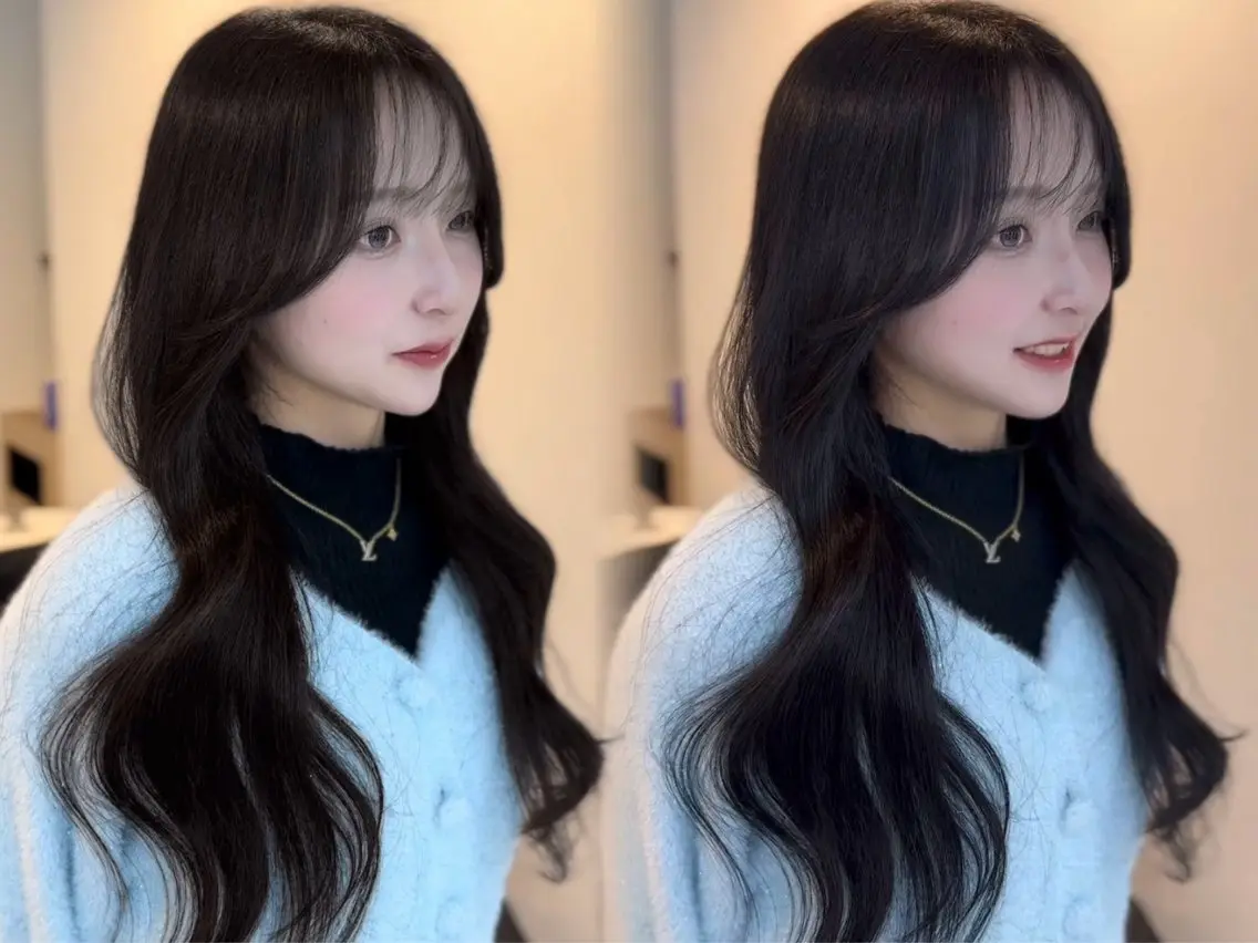ロング カット ヘアカラー トリートメント 韓国ヘア🩶侑矢 艶髪透明感/福岡のヘアスタイル