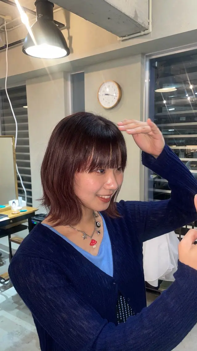 ミディアム カラー ピンクカラー ヘアカラー ruup  Aru みさきのヘアスタイル