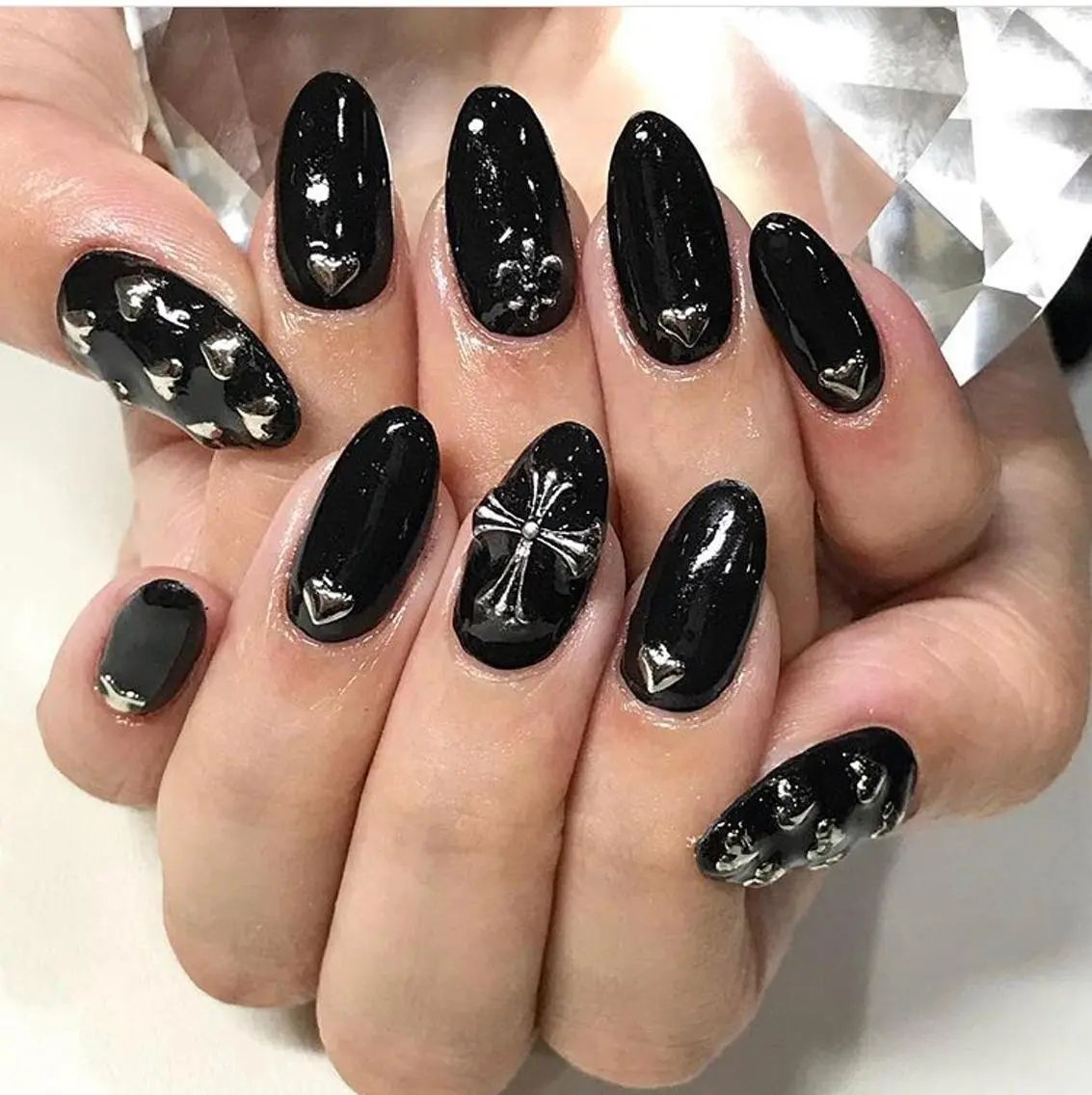 ネイル 渋谷／チップ長さ出し 👑アプレgel-xのネイルデザイン