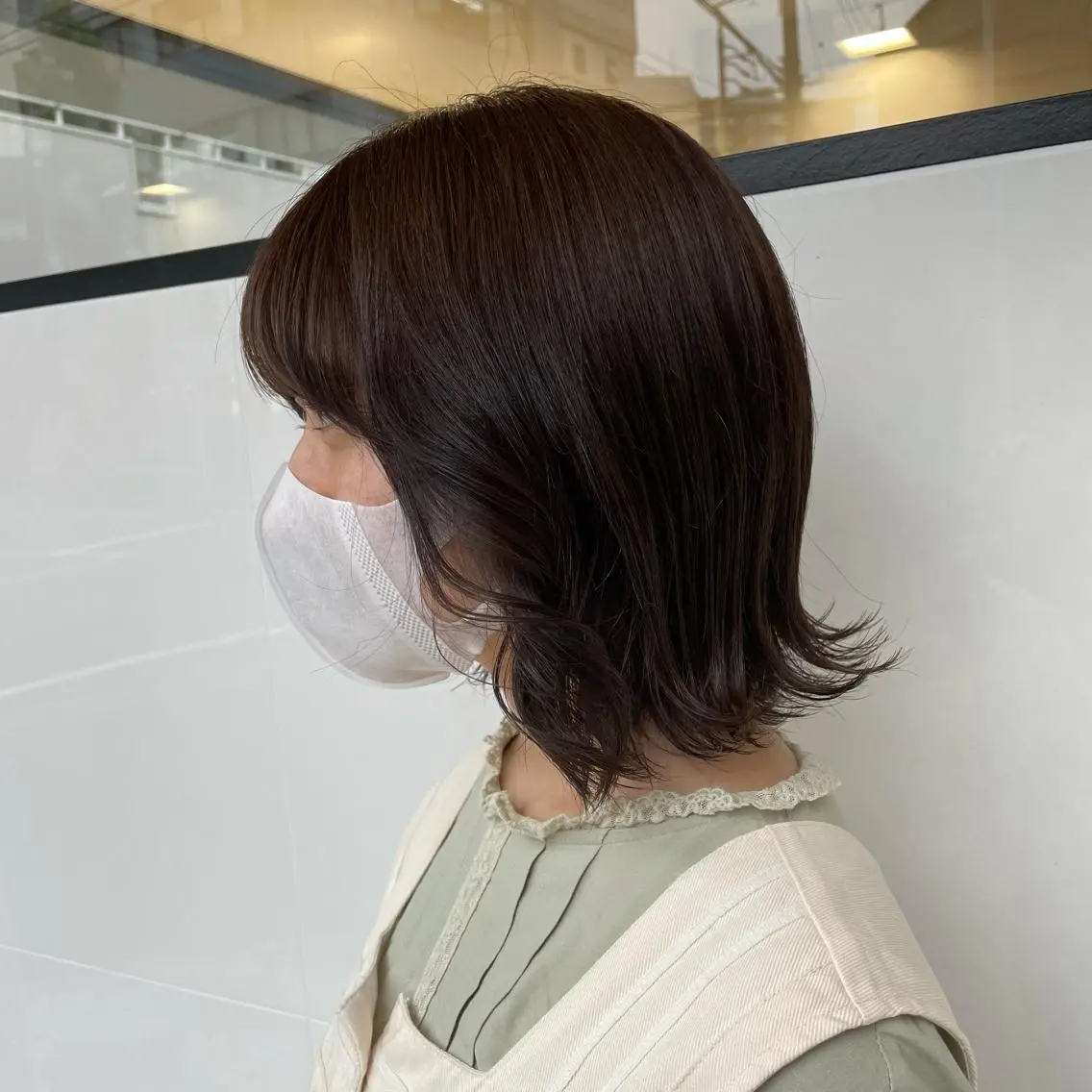 ミディアム アッシュ アッシュブラウン 🧸SAKI🎀 韓国レイヤーのヘアスタイル
