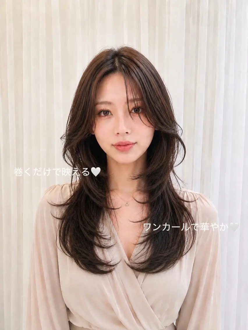 ロング カラー カット ヘアカラー トリートメント ヘッドスパ 💎レイヤー/韓国 💎石戸谷のヘアスタイル