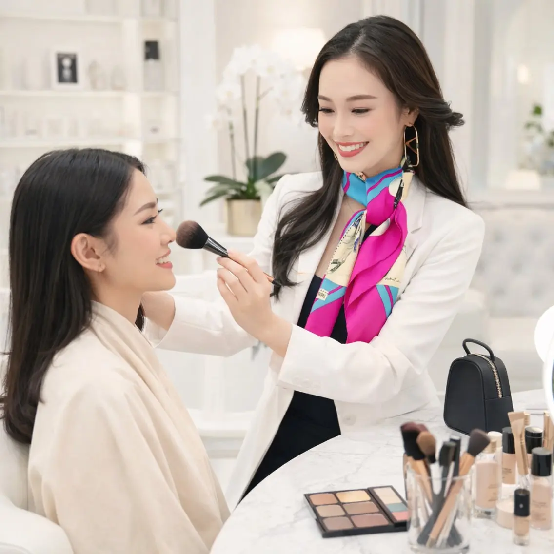 フルメイクレッスン付き💄トータル診断コース✨12トーン細分化パーソナルカラー、骨格、顔タイプ✨即可愛いを叶える🩷の写真