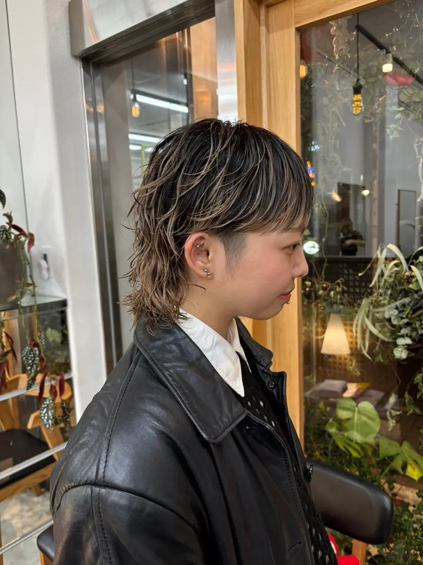 ミディアム 原田 穂真のヘアスタイル