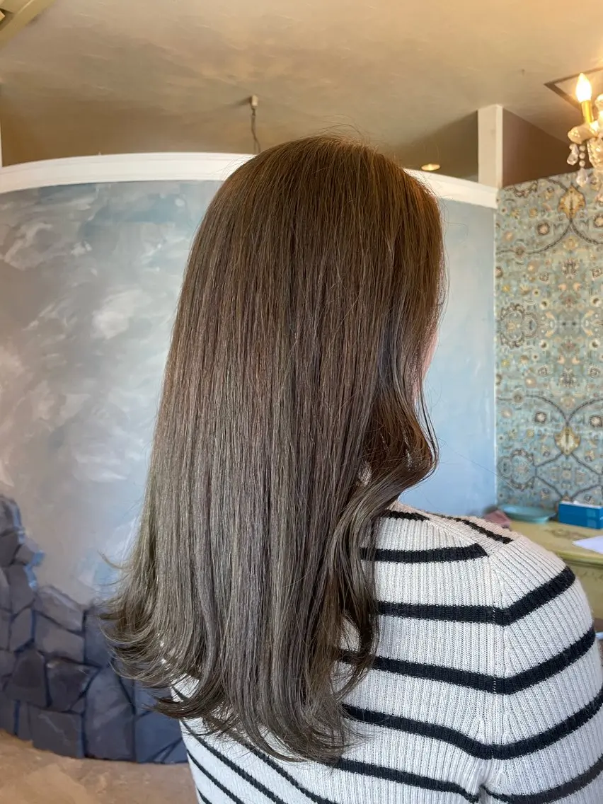ロング ハイライト hair make echo滿木あい花のヘアスタイル