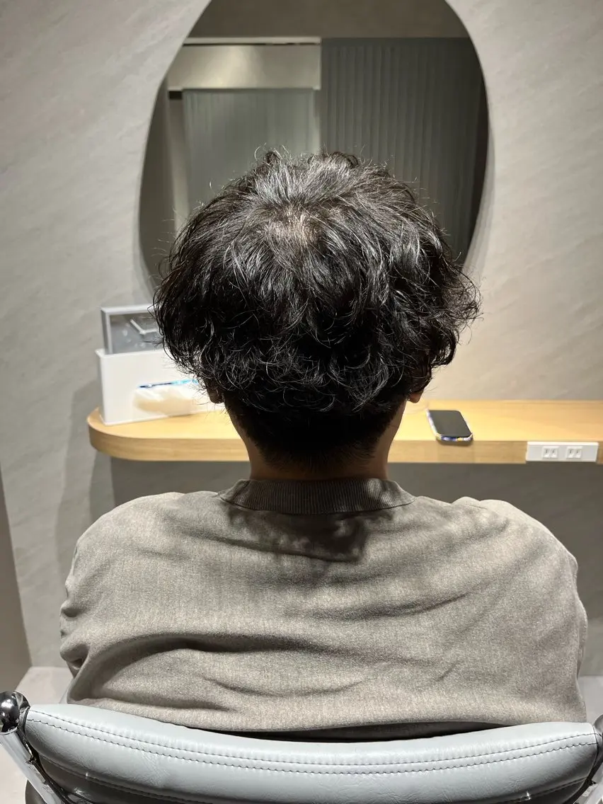 ショート パーマ メンズ メンズパーマ 刈り上げ ヘアアレンジ/ カラー/hazukiのヘアスタイル