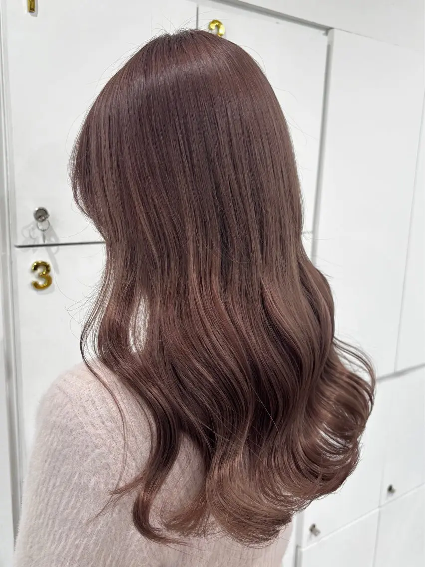 セミロング ヘアカラー ブリーチ透明感カラー 🍀mizuki🍀のヘアスタイル