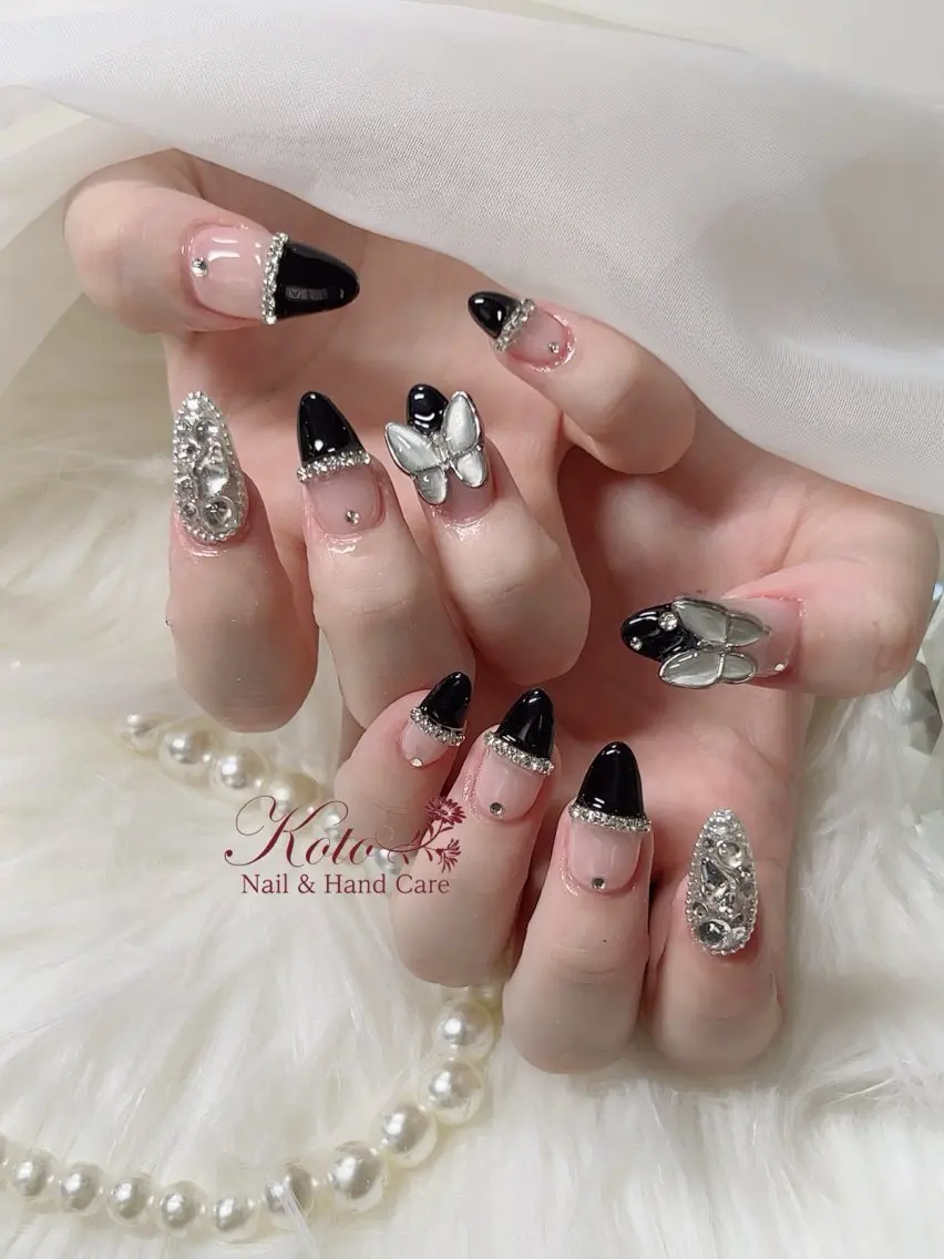 ネイル 長さ出し ジェルネイル 持ち込み ニュアンスネイル 赤色 ハンドネイル Nail Salon KOTOのネイルデザイン