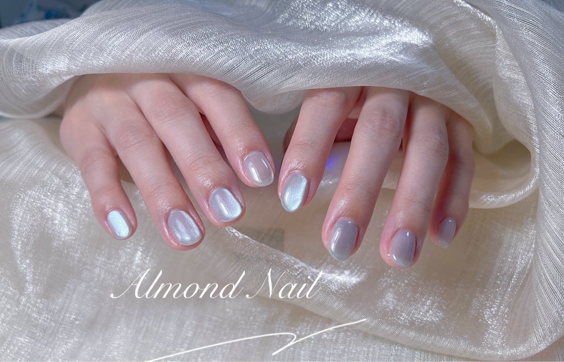 ネイル 長さ出し フラッシュネイル フットネイル フレンチネイル ジェルネイル Almond Nail 亀戸のネイルデザイン