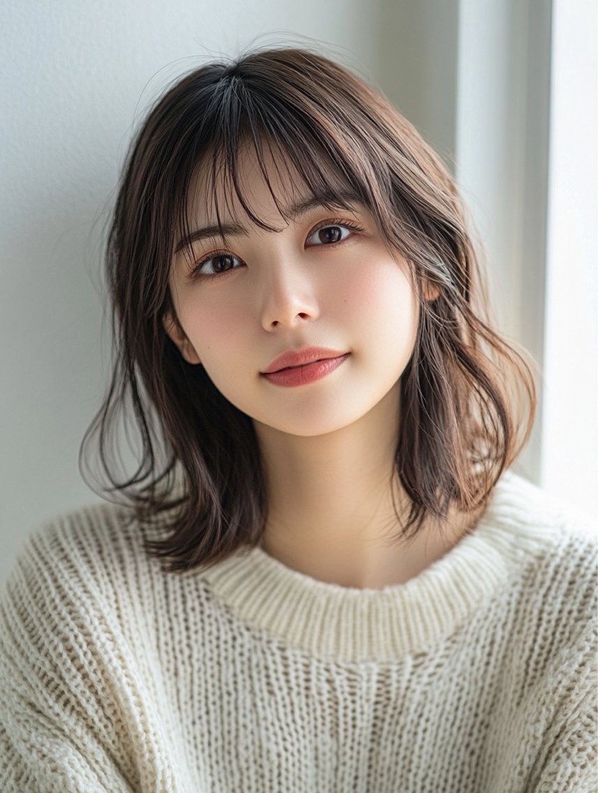 ミディアム カラー カット ヘアカラー トリートメント 🌈髪質改善🌈 過去の1艶サラ体験✨のヘアスタイル