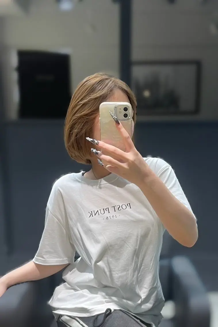 ショート ボブ レイヤーカット 💖暖色系カラー💖 🦋HARU 🦋のヘアスタイル