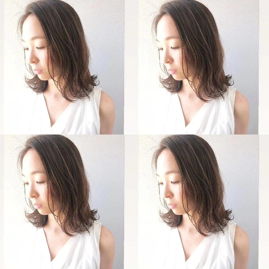 ミディアム カラー ヘアアレンジ カット ヘアカラー トリートメント 竹内啓太 ボブのヘアスタイル