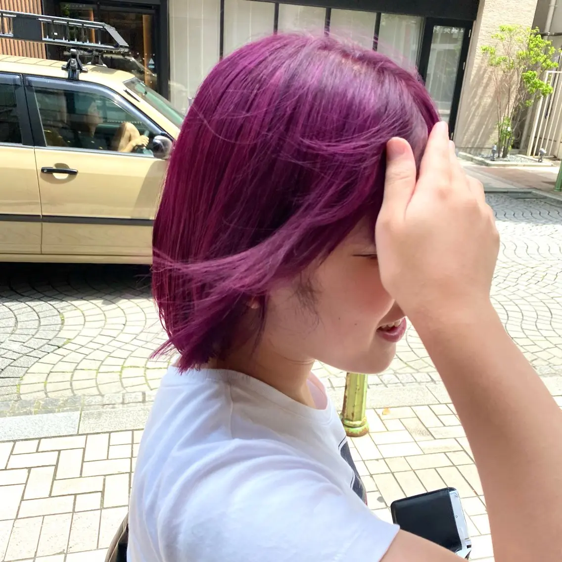 ショート カラー ラベンダーカラー ラベンダーピンク ピンクカラー LiNA🍃 野原真利菜のヘアスタイル